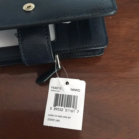 Coach BLUE MULTI Colorblock Leather MINI BENNETT & Wallet NWT - Picture 11 of 16